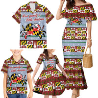 Maryland Symbols Christmas Family Matching Mermaid Dress and Hawaiian Shirt Xmas Holiday Patterns - Wonder Print Shop