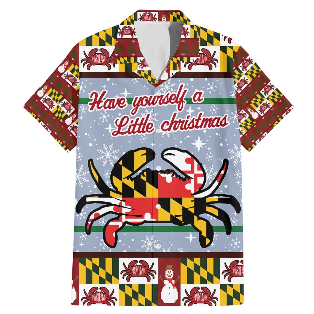 Maryland Symbols Christmas Family Matching Mermaid Dress and Hawaiian Shirt Xmas Holiday Patterns - Wonder Print Shop
