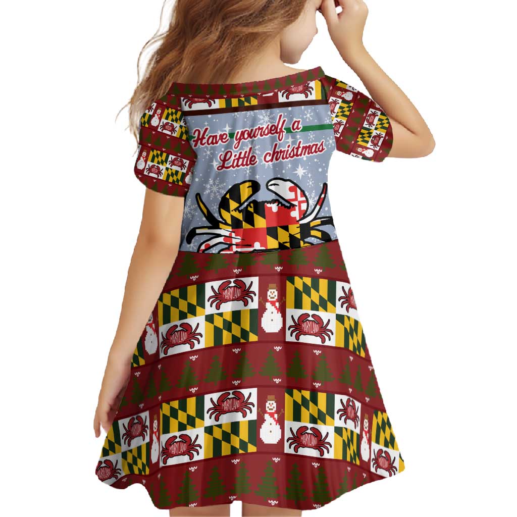 Maryland Symbols Christmas Family Matching Off Shoulder Maxi Dress and Hawaiian Shirt Xmas Holiday Patterns - Wonder Print Shop