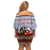 Maryland Symbols Christmas Family Matching Off Shoulder Short Dress and Hawaiian Shirt Xmas Holiday Patterns - Wonder Print Shop