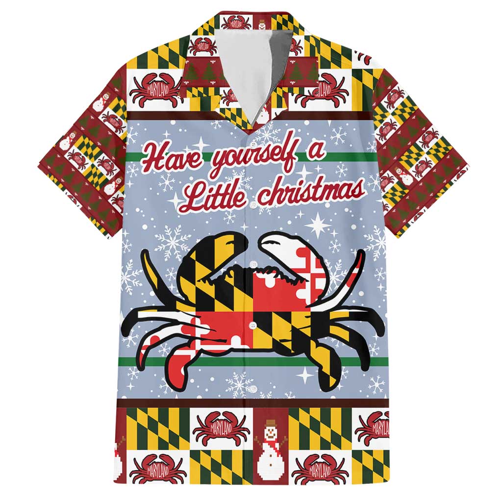 Maryland Symbols Christmas Family Matching Short Sleeve Bodycon Dress and Hawaiian Shirt Xmas Holiday Patterns - Wonder Print Shop