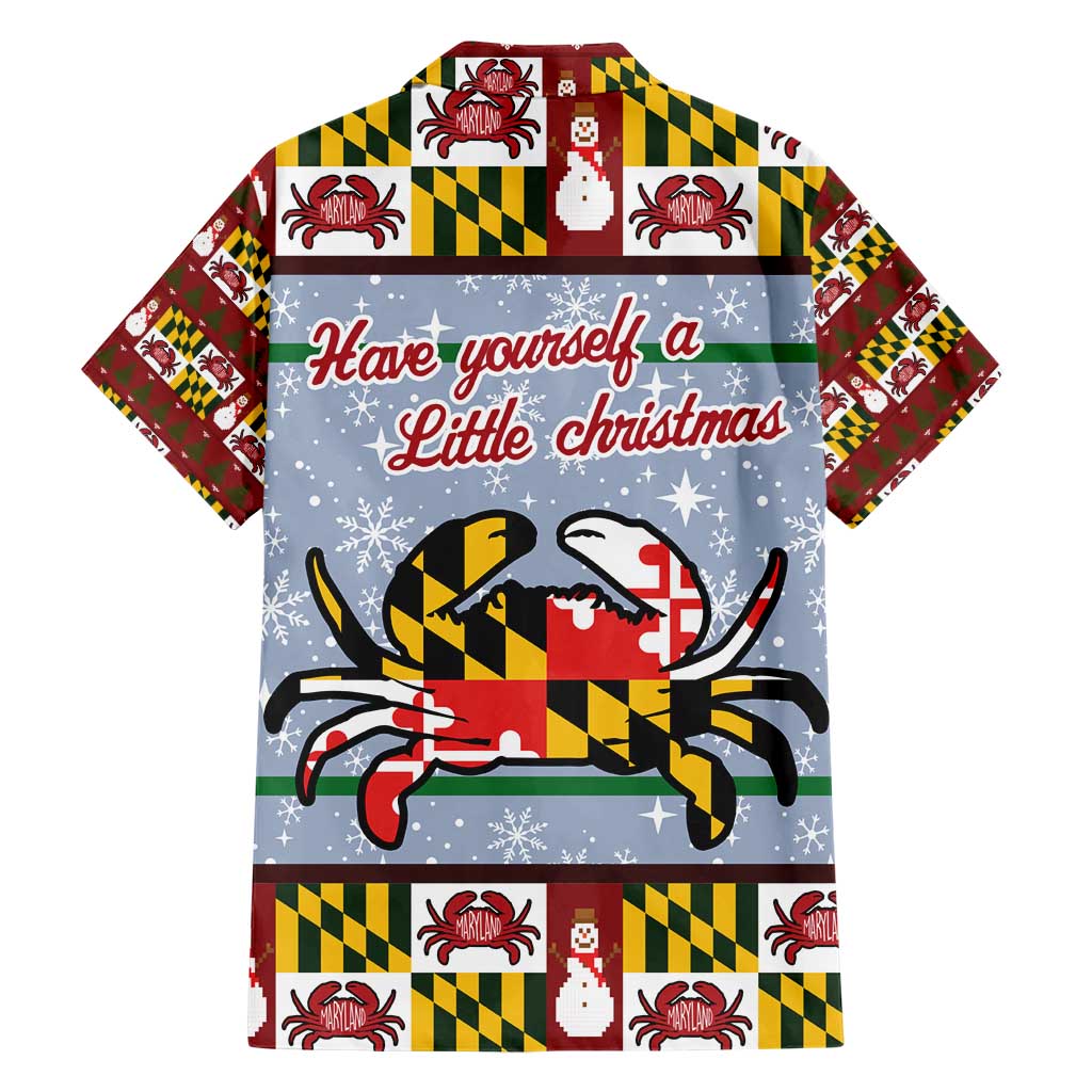 Maryland Symbols Christmas Family Matching Short Sleeve Bodycon Dress and Hawaiian Shirt Xmas Holiday Patterns - Wonder Print Shop