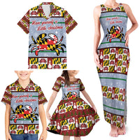 Maryland Symbols Christmas Family Matching Tank Maxi Dress and Hawaiian Shirt Xmas Holiday Patterns - Wonder Print Shop