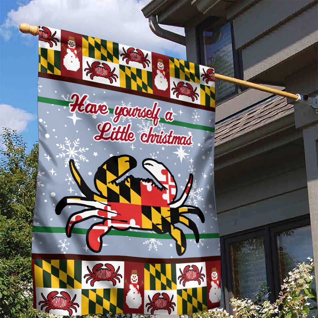 Maryland Symbols Christmas Garden Flag Xmas Holiday Patterns - Wonder Print Shop