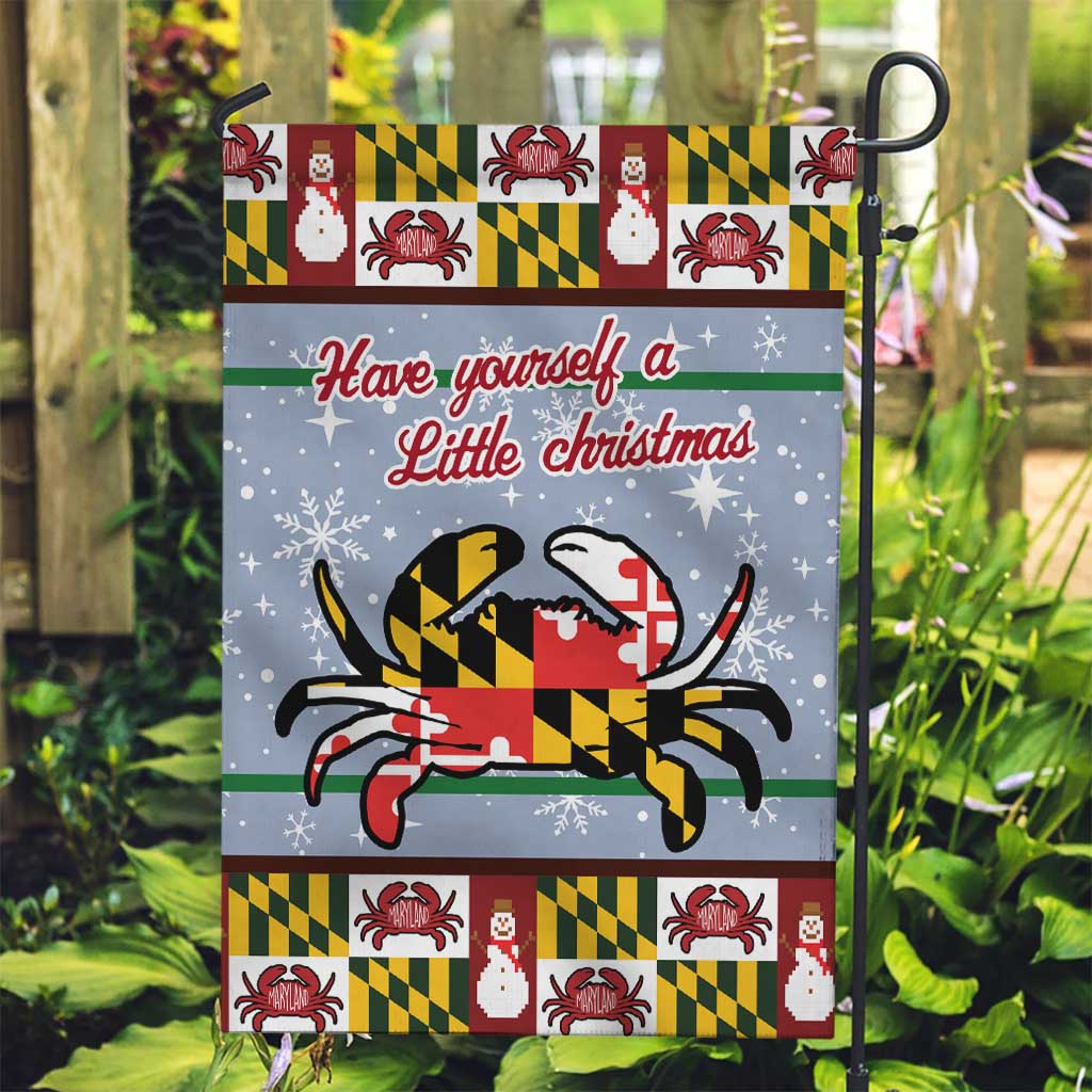 Maryland Symbols Christmas Garden Flag Xmas Holiday Patterns - Wonder Print Shop