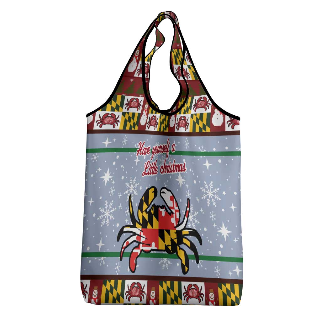 Maryland Symbols Christmas Grocery Bag Xmas Holiday Patterns - Wonder Print Shop