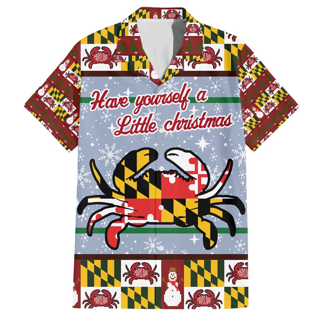 Maryland Symbols Christmas Hawaiian Shirt Xmas Holiday Patterns - Wonder Print Shop