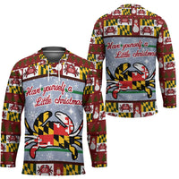 Maryland Symbols Christmas Hockey Jersey Xmas Holiday Patterns - Wonder Print Shop