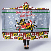 Maryland Symbols Christmas Hooded Blanket Xmas Holiday Patterns - Wonder Print Shop