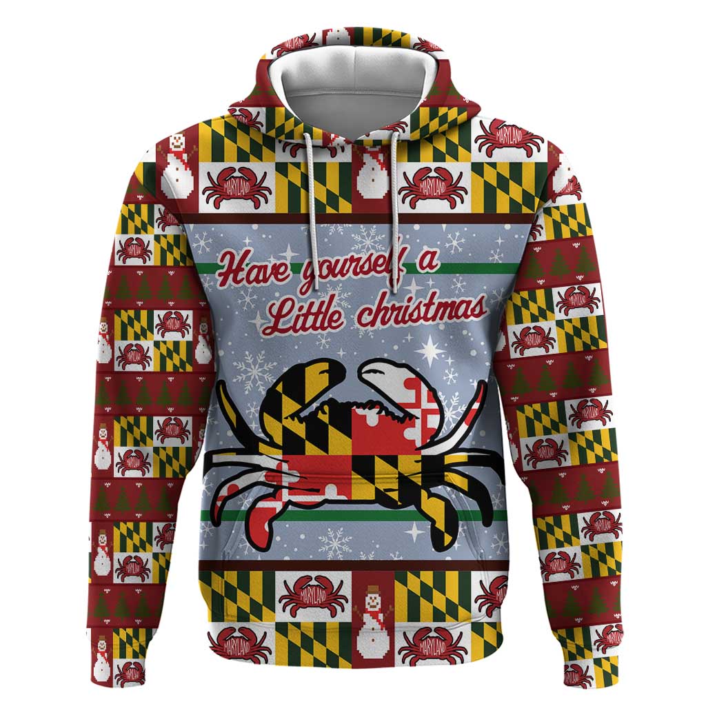 Maryland Symbols Christmas Hoodie Xmas Holiday Patterns - Wonder Print Shop