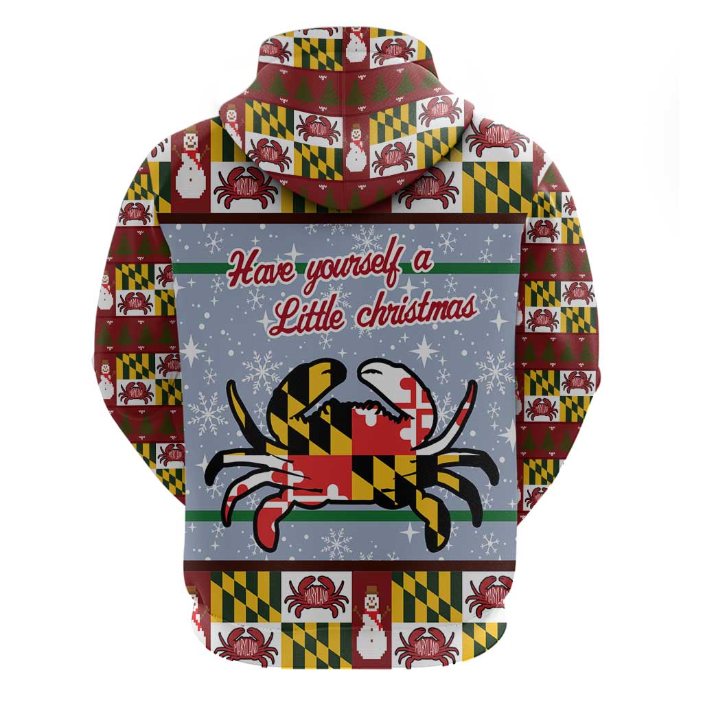 Maryland Symbols Christmas Hoodie Xmas Holiday Patterns - Wonder Print Shop