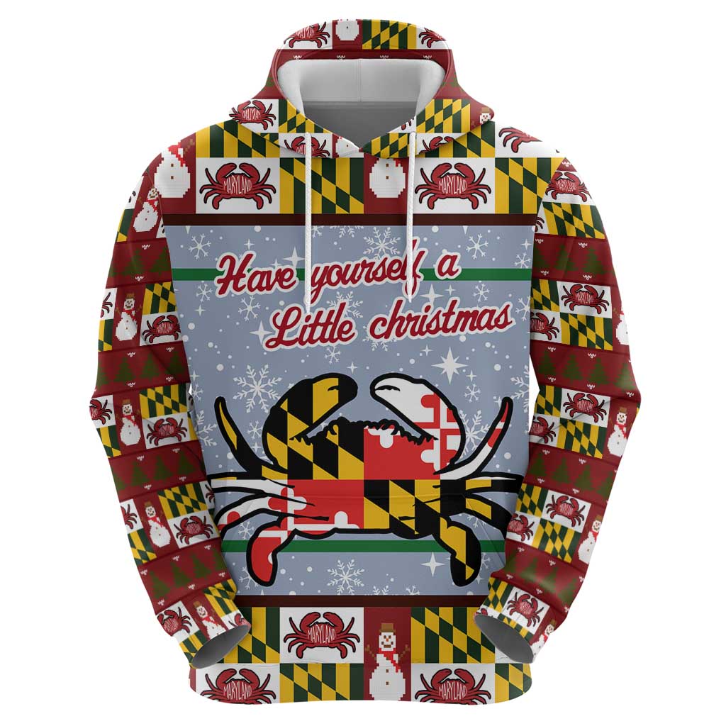Maryland Symbols Christmas Hoodie Xmas Holiday Patterns - Wonder Print Shop