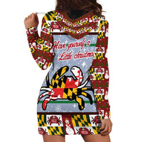 Maryland Symbols Christmas Hoodie Dress Xmas Holiday Patterns - Wonder Print Shop