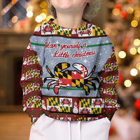 Maryland Symbols Christmas Kid Ugly Christmas Sweater Xmas Holiday Patterns - Wonder Print Shop