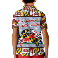 Maryland Symbols Christmas Kid Polo Shirt Xmas Holiday Patterns - Wonder Print Shop