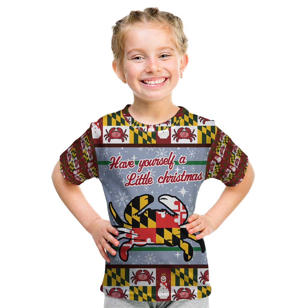 Maryland Symbols Christmas Kid T Shirt Xmas Holiday Patterns - Wonder Print Shop
