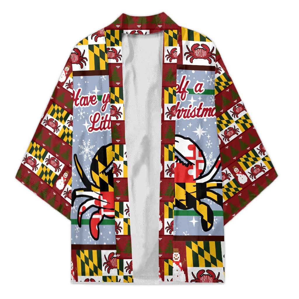 Maryland Symbols Christmas Kimono Xmas Holiday Patterns - Wonder Print Shop