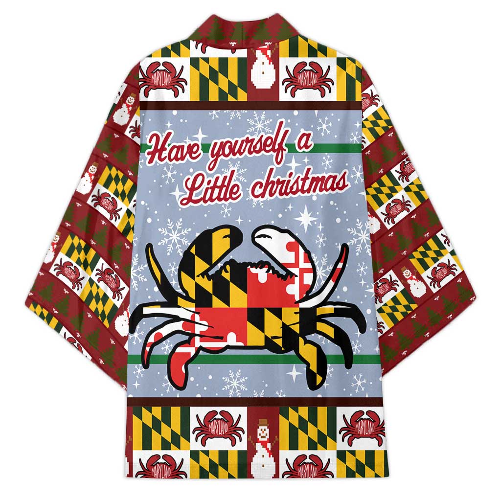 Maryland Symbols Christmas Kimono Xmas Holiday Patterns - Wonder Print Shop