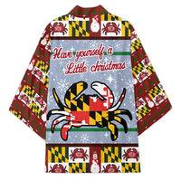 Maryland Symbols Christmas Kimono Xmas Holiday Patterns - Wonder Print Shop