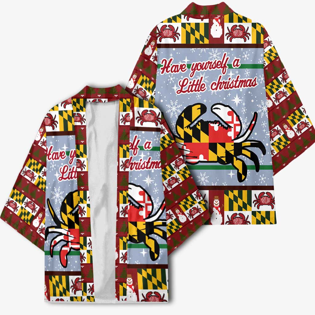 Maryland Symbols Christmas Kimono Xmas Holiday Patterns - Wonder Print Shop