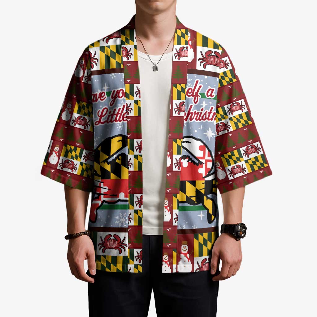 Maryland Symbols Christmas Kimono Xmas Holiday Patterns - Wonder Print Shop