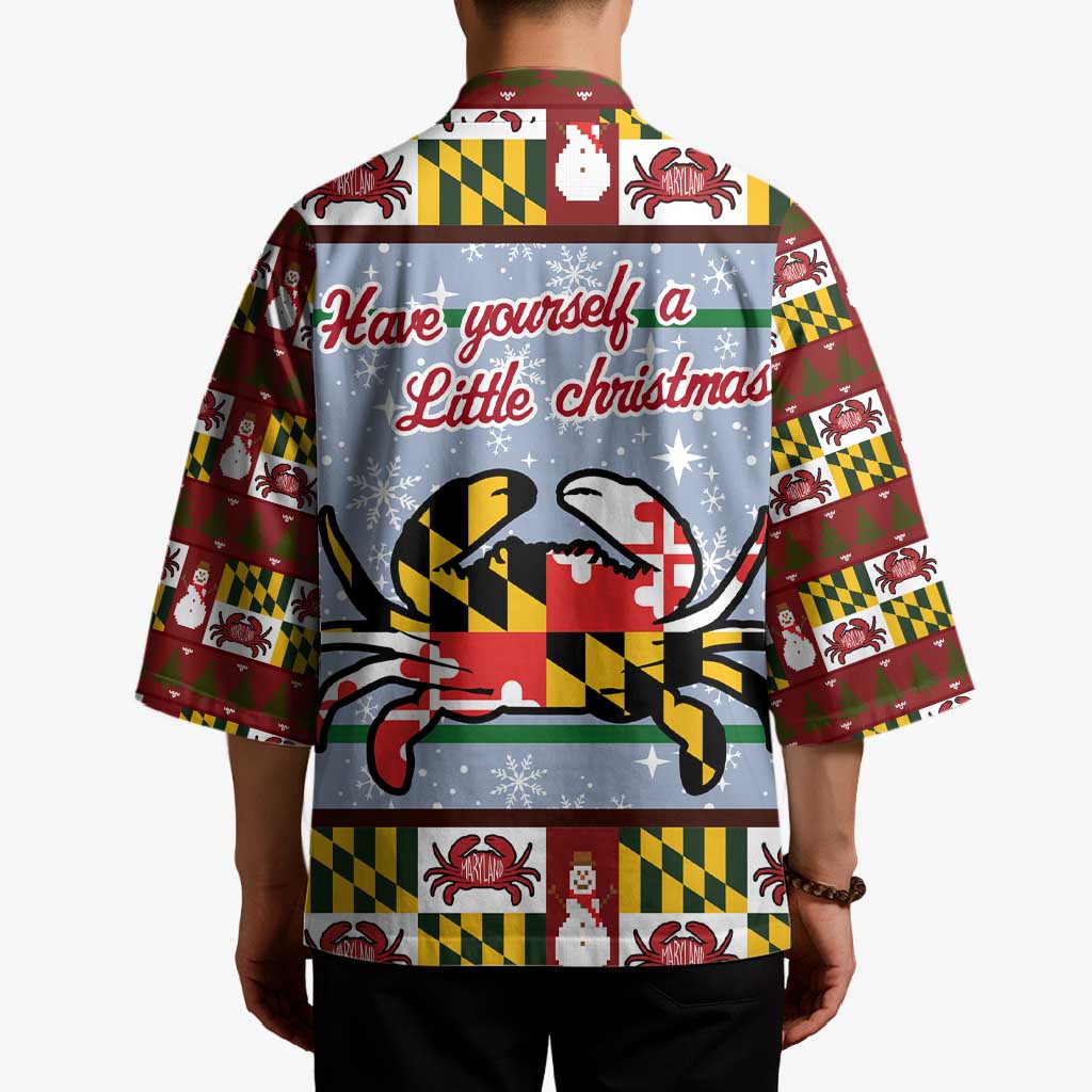 Maryland Symbols Christmas Kimono Xmas Holiday Patterns - Wonder Print Shop