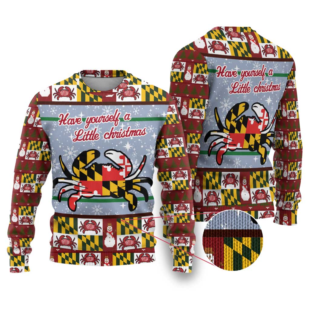 Maryland Symbols Christmas Ugly Christmas Sweater Xmas Holiday Patterns - Wonder Print Shop