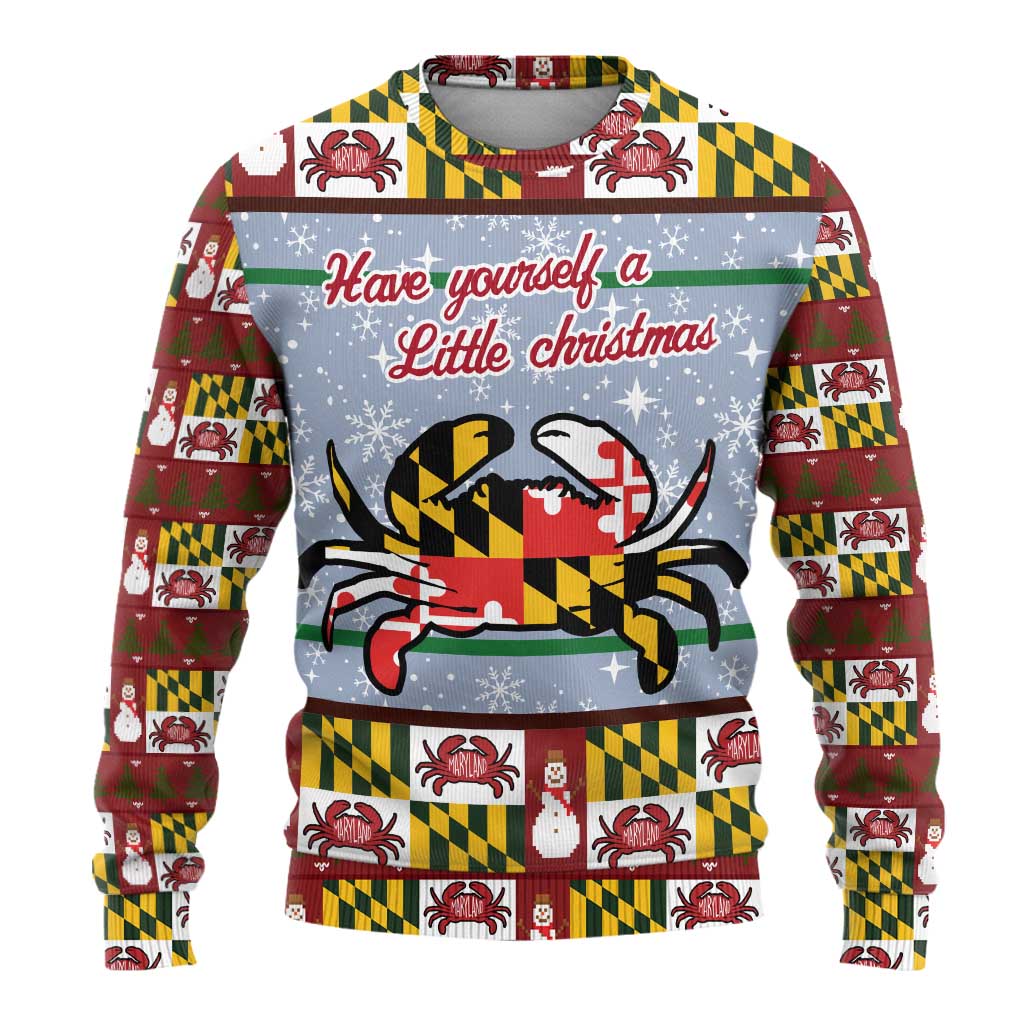 Maryland Symbols Christmas Ugly Christmas Sweater Xmas Holiday Patterns - Wonder Print Shop