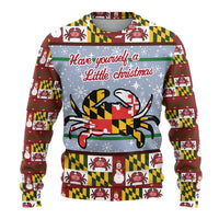 Maryland Symbols Christmas Ugly Christmas Sweater Xmas Holiday Patterns - Wonder Print Shop