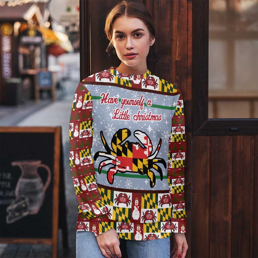 Maryland Symbols Christmas Ugly Christmas Sweater Xmas Holiday Patterns - Wonder Print Shop