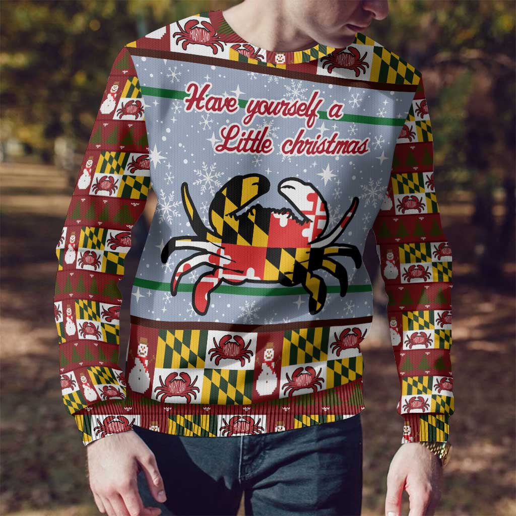 Maryland Symbols Christmas Ugly Christmas Sweater Xmas Holiday Patterns - Wonder Print Shop