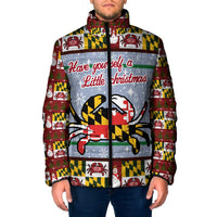Maryland Symbols Christmas Padded Jacket Xmas Holiday Patterns - Wonder Print Shop