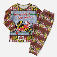 Maryland Symbols Christmas Pajama Set Xmas Holiday Patterns - Wonder Print Shop