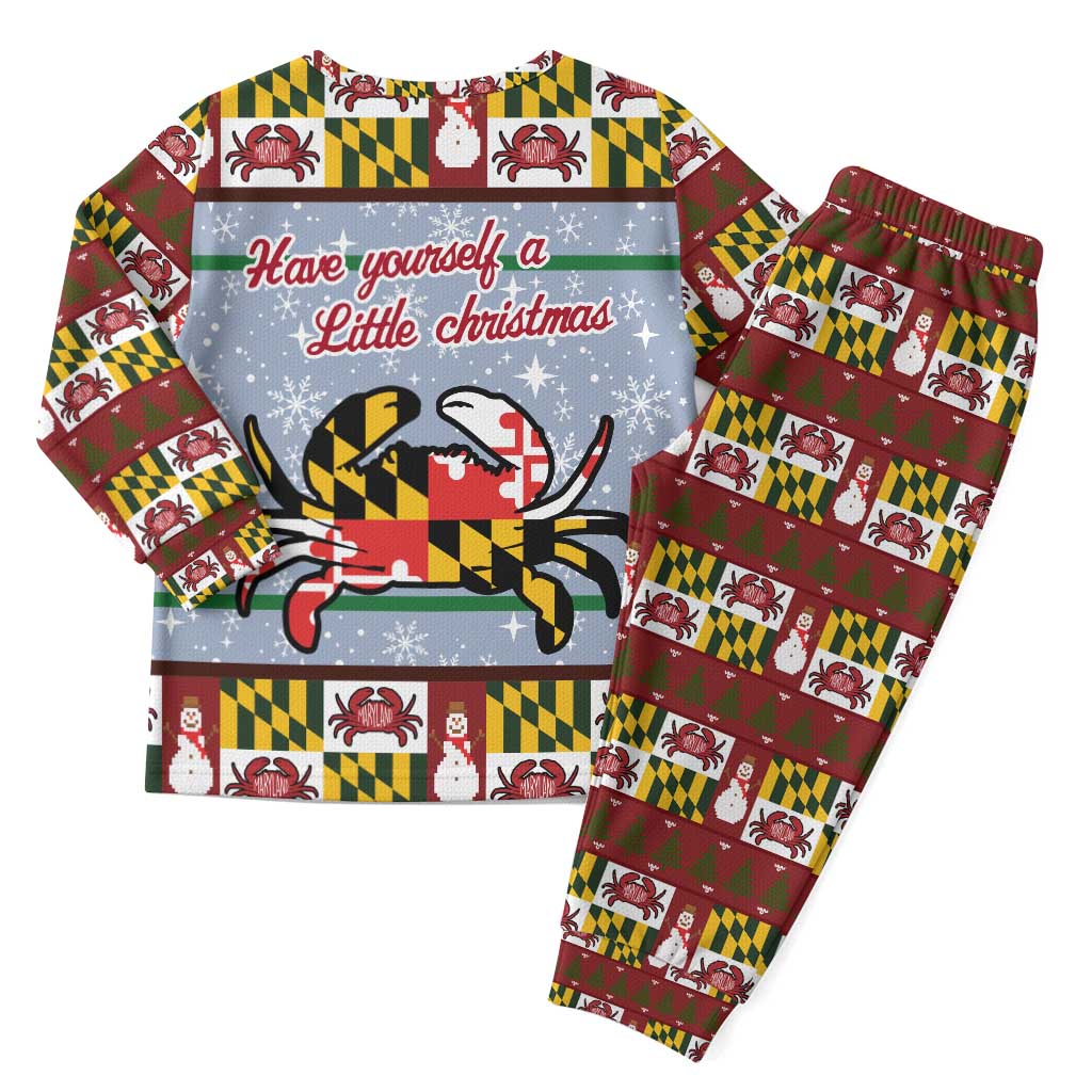 Maryland Symbols Christmas Pajama Set Xmas Holiday Patterns - Wonder Print Shop