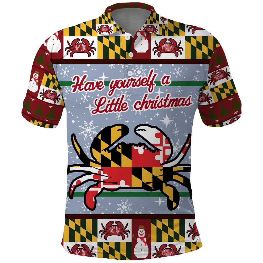 Maryland Symbols Christmas Polo Shirt Xmas Holiday Patterns - Wonder Print Shop