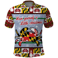 Maryland Symbols Christmas Polo Shirt Xmas Holiday Patterns - Wonder Print Shop
