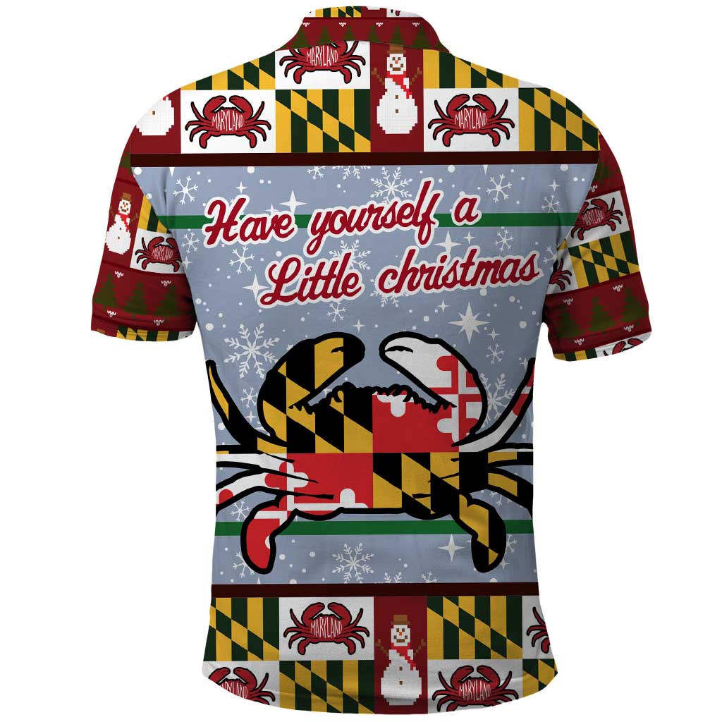 Maryland Symbols Christmas Polo Shirt Xmas Holiday Patterns - Wonder Print Shop