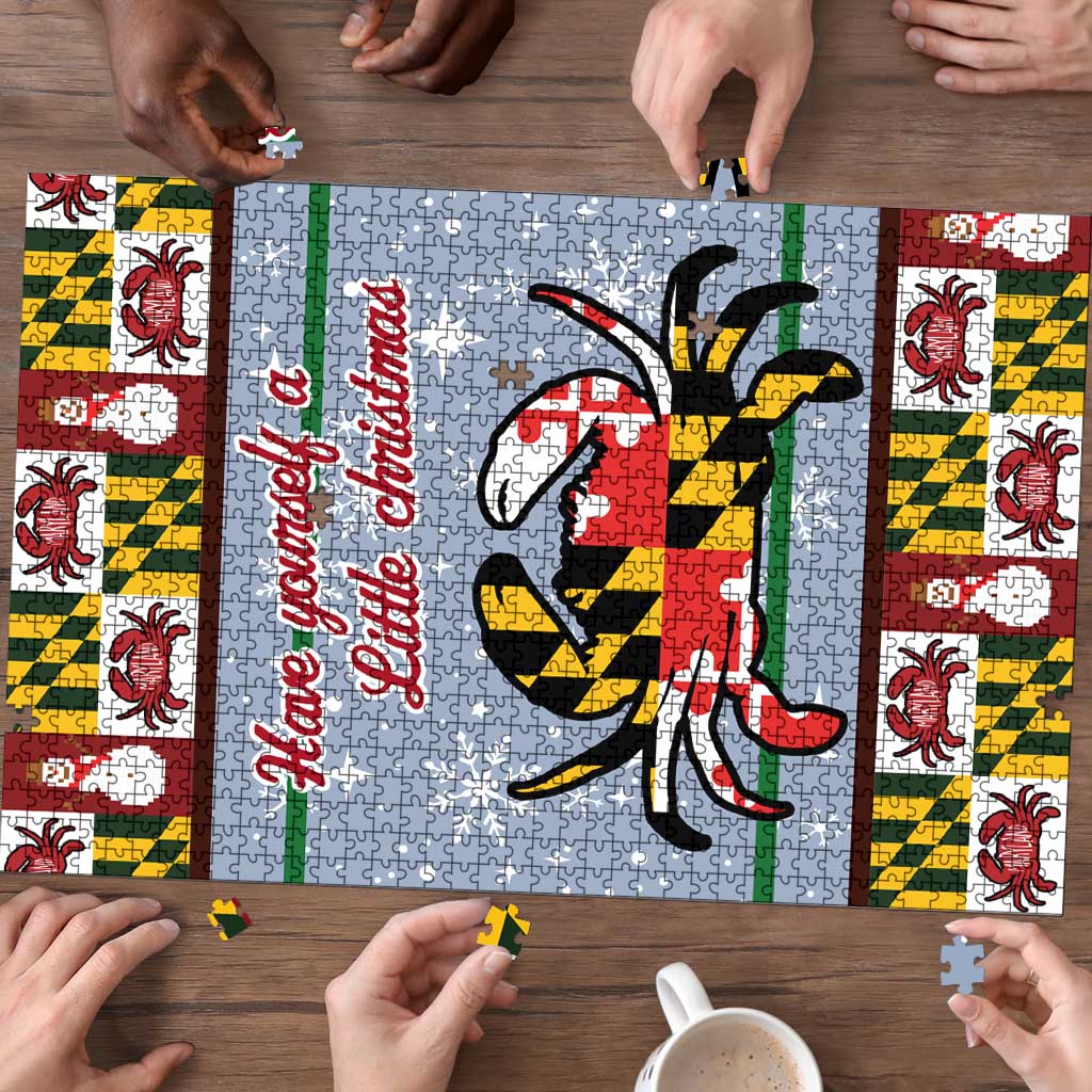 Maryland Symbols Christmas Puzzle Xmas Holiday Patterns - Wonder Print Shop