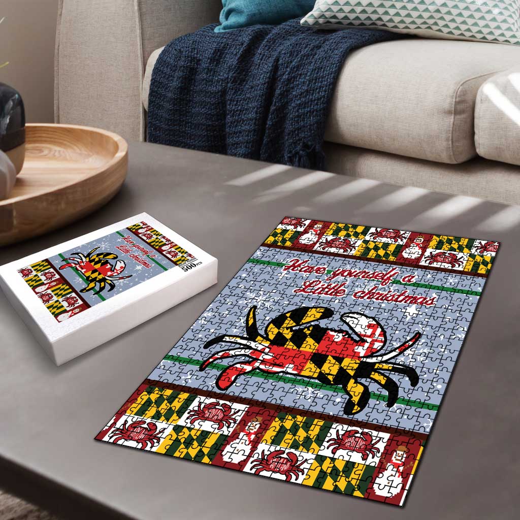 Maryland Symbols Christmas Puzzle Xmas Holiday Patterns - Wonder Print Shop