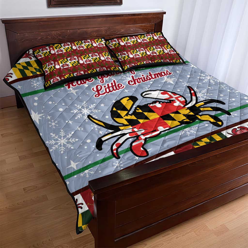 Maryland Symbols Christmas Quilt Bed Set Xmas Holiday Patterns - Wonder Print Shop