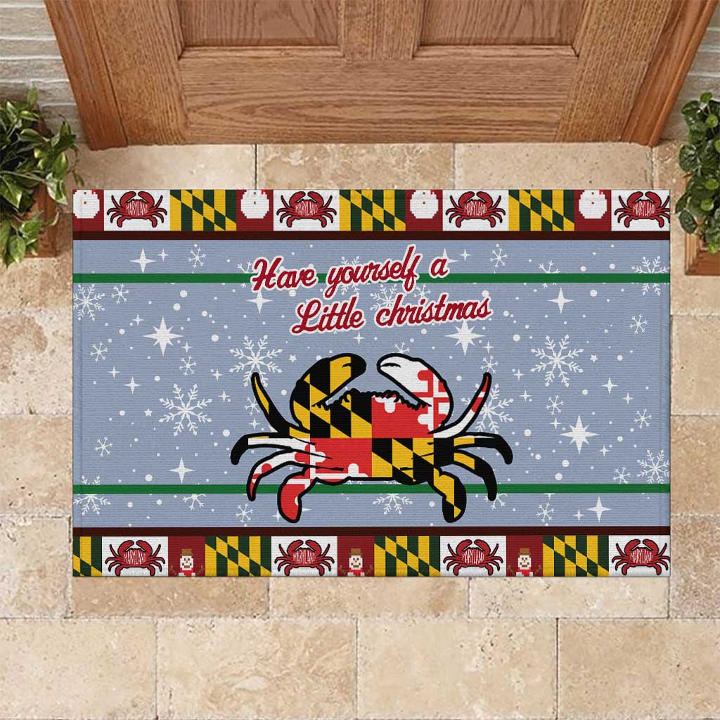 Maryland Symbols Christmas Rubber Doormat Xmas Holiday Patterns - Wonder Print Shop