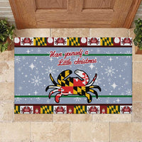 Maryland Symbols Christmas Rubber Doormat Xmas Holiday Patterns - Wonder Print Shop