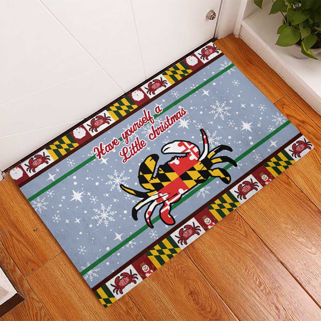 Maryland Symbols Christmas Rubber Doormat Xmas Holiday Patterns - Wonder Print Shop