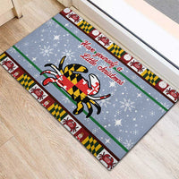 Maryland Symbols Christmas Rubber Doormat Xmas Holiday Patterns - Wonder Print Shop