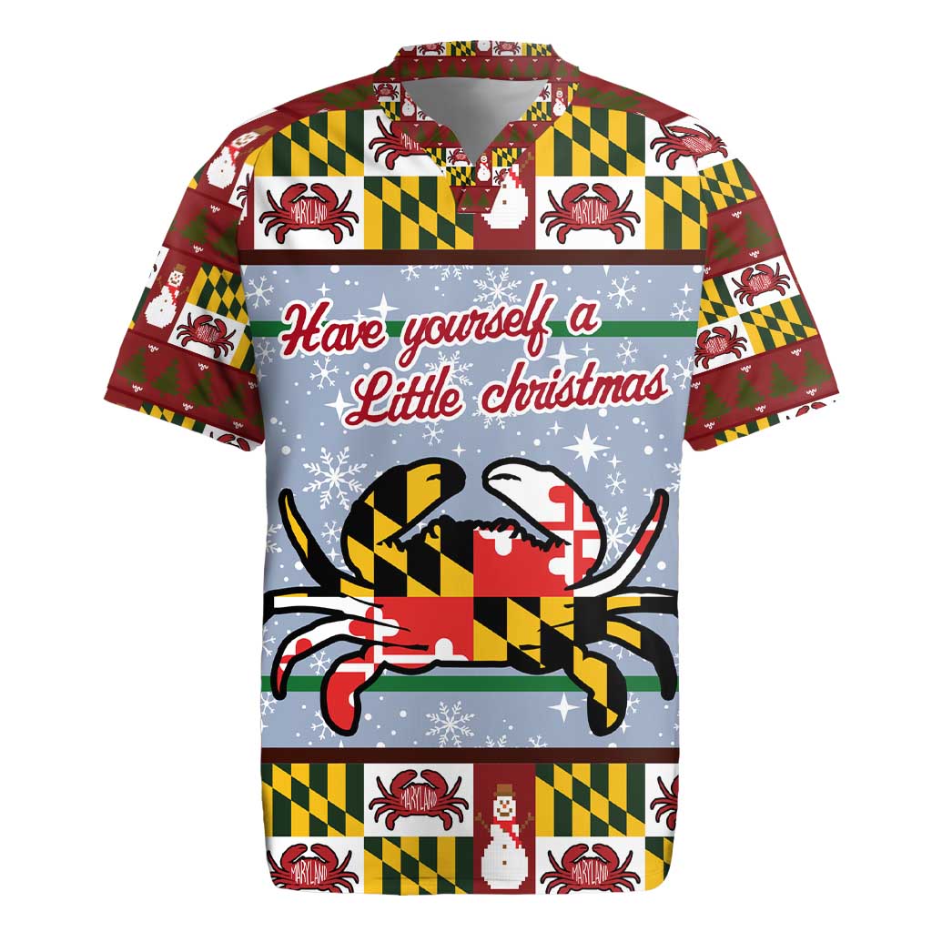 Maryland Symbols Christmas Rugby Jersey Xmas Holiday Patterns - Wonder Print Shop