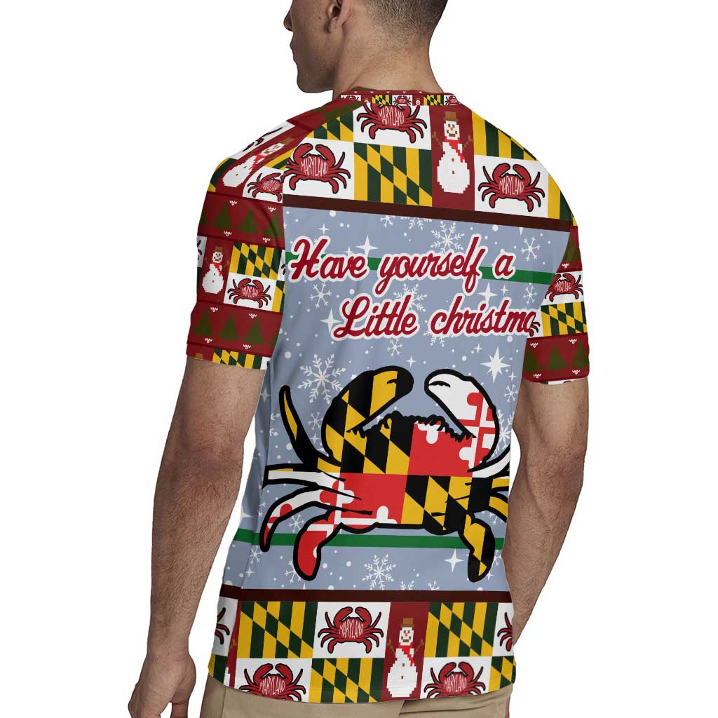 Maryland Symbols Christmas Rugby Jersey Xmas Holiday Patterns - Wonder Print Shop