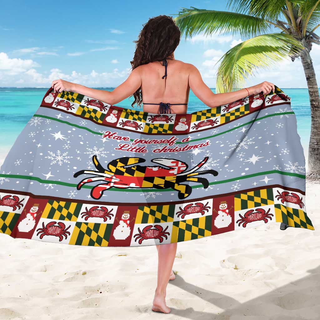 Maryland Symbols Christmas Sarong Xmas Holiday Patterns - Wonder Print Shop