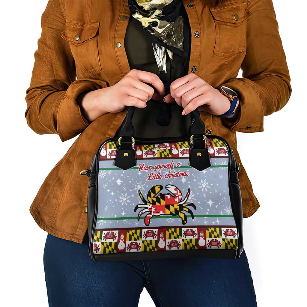 Maryland Symbols Christmas Shoulder Handbag Xmas Holiday Patterns - Wonder Print Shop