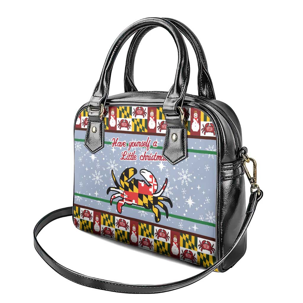 Maryland Symbols Christmas Shoulder Handbag Xmas Holiday Patterns - Wonder Print Shop