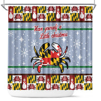 Maryland Symbols Christmas Shower Curtain Xmas Holiday Patterns - Wonder Print Shop